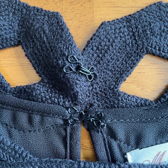 Vintage Size Large Max Studio Specialty Products black blouse with ornate trim - Picture 8 of 11